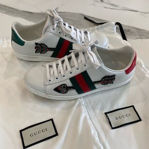 Womens Gucci Ace Embroidered Sneaker